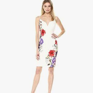 Black Halo Womens Breleigh Bittersweet Floral Sheath dress